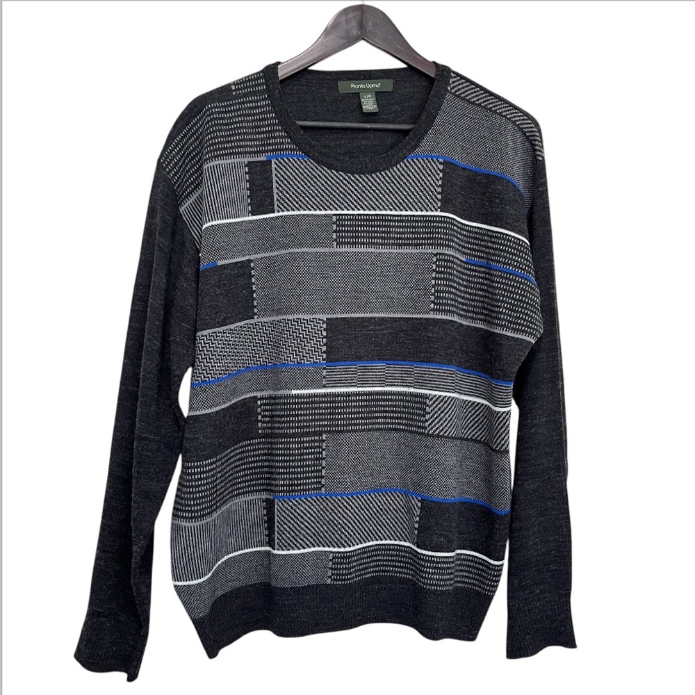 Vintage Pronto Uomo Abstract Wool Blend Sweater - Size L